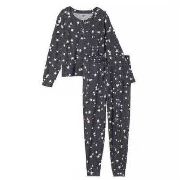 Victoria's Secret Other - Victoria's Secret Gray and White Star Pajama Set